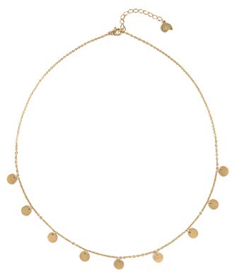 Happiness Boutique Multi Circles Necklace in Gold Color | Necklace with Round Disc Pendants