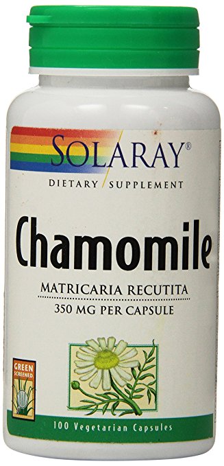 Solaray Chamomile Capsules, 350 mg, 100 Count