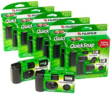 Fuji 35mm QuickSnap Single Use Camera, 400 ASA (FUJ7033661) Category: Single Use Cameras (Discontinued by Manufacturer), 10 Count