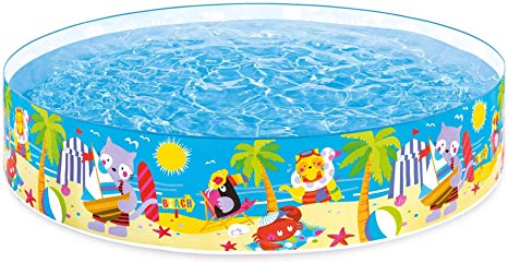 Intex Seahorse Buddies Kids 8 Foot x 18 Inch Instant Kiddie Water SnapSet Swimming Pool