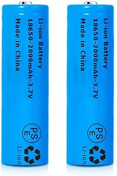 Svenirven 2 Packs 3.7V 2000mah Battery Blue