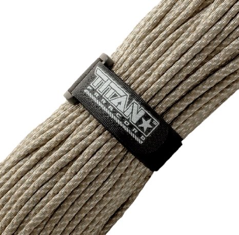 TITAN MIL-SPEC 550 Paracord  Parachute Cord 103 Continuous Feet 620 lb Breaking Strength - Authentic MIL-C-5040 Type III 7 Strand 532 4mm Diameter 100 Nylon Military Survival Cordage Includes 3 FREE Paracord Project eBooks