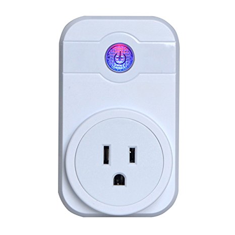 Smart Plug,ELEGIANT Wi-Fi Smart Plug Power Switch Socket Outlet Wireless Remote Control Timer Turn On/Off Electrics for Household Appliances by Cellphone iPhone IOS/Android App Anywhere Anytime