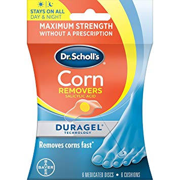 Dr Scholl's Duragel Corn Remover, 6 Cushions & 6 Medicated Discs, 6Count (Packaging May Vary)