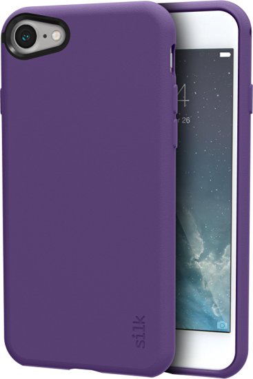 Silk iPhone 7 Grip Case - Base Grip for iPhone 7 [Slim Fit Lightweight Protective No-Slip Cover] - Purple Orchid