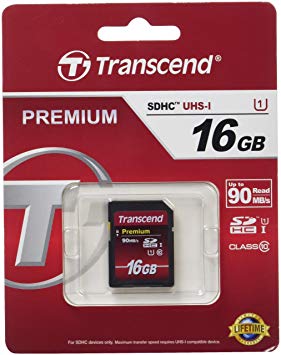 Transcend 16GB Class 10 Premium SDHC UHS-I Memory Card