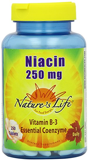 Nature's Life Niacin Tablets, 250 Mg, 250 Count