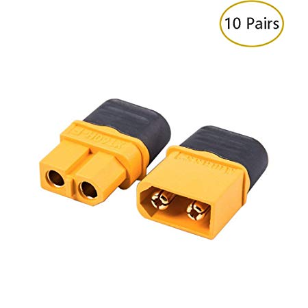 Youme 10Pairs XT60H Sheath Housing Connector Plug, Amass Lithium Battery Discharging Terminal for Rc Lipo Battery RC Model and More