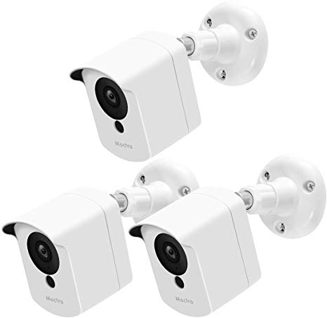Wyze Cam Wall Mount Bracket, Moctra Protective Cover with Security Wall Mount for WyzeCam V2 V1 and Ismart Spot Camera (White, 3 Pack)