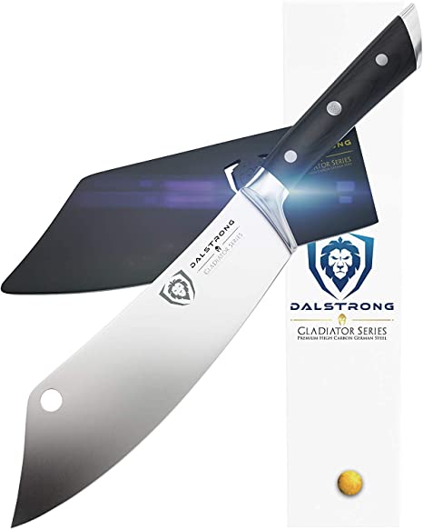 DALSTRONG - 8" Chef's Knife -"The Crixus" - Gladiator Series - Chef & Cleaver Hybrid - Meat Knife w/Sheath