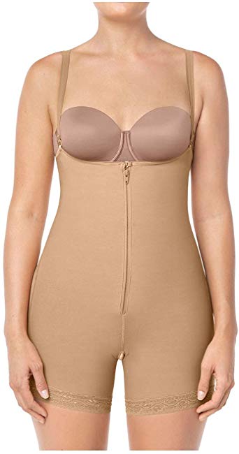 Leonisa Women's Strapless Compression Bodysuit Slimming Shaper Short with Booty Lifter