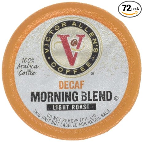 Victor Allen's Coffee 72 Count Single serve cups for Keurig K-Cup Brewers (Decaf Morning Blend)
