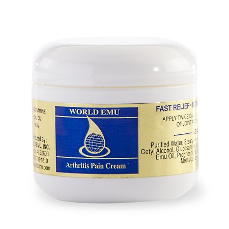 World Emu Oil Arthritis Pain Cream - Odorless Pain Relieving Body Balm
