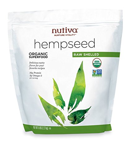Nutiva Organic Hempseed, Raw Shelled, 5 Pound