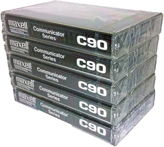 Maxell Professional Industrial Communicator Series C90 Audio Cassette Tapes - 5 Pack