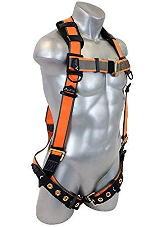 Warthog Full Body Harness with Tongue Buckle Legs (S-M-L), OSHA/ANSI Compliant