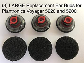 Replacement Ear Buds Earbuds Tips Large for Plantronics Voyager Bluetooth Headset 5200 and 5220