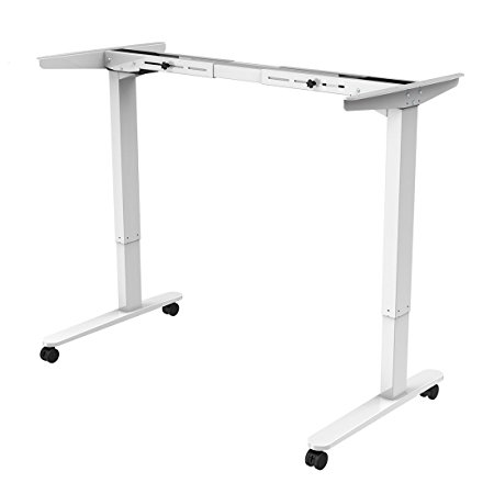 FlexiSpot 48"H Height Adjustable Standing Desk w/ Smart Keypad Electric Solid Steel Desk Frame Stand Up Leg Removable Casters