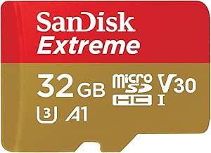 32GB SanDisk Extreme MicroSD Memory Card Bundle with SanDisk Adapter and MicroSD Reader for GoPro Cameras, Drones, and Smartphones