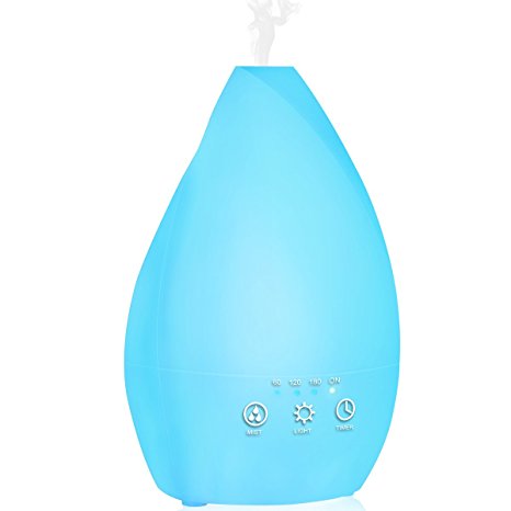 Aromatherapy Essential Oil Diffuser-200ml Portable Ultrasonic Cool Mist Humidifier /Diffusers for Baby Room Office Bedroom-White