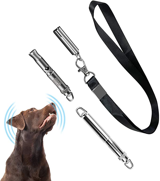 Rmolitty Professional Dog Whistle to Stop Barking, High Pitch Trasonic Adjustable Frequencies for Obedience and Recall Training with Lanyard Strap
