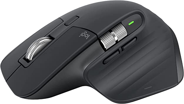 Logitech MX Master 3S - Wireless Performance Mouse with Ultra-Fast Scrolling, Ergo, 8K DPI, Track on Glass, Quiet Clicks, USB-C, Bluetooth, Windows, Linux, Chrome - Graphite