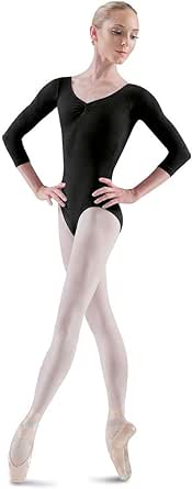 BLOCH Dance Women's Ballon 3/4 Sleeve Pinch Front/Back Leotard