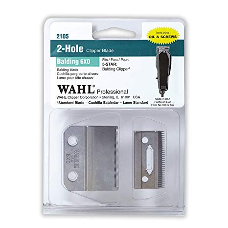 WAHL Professional 2 Hole Balding 6X0 Blade (Model: 2105)