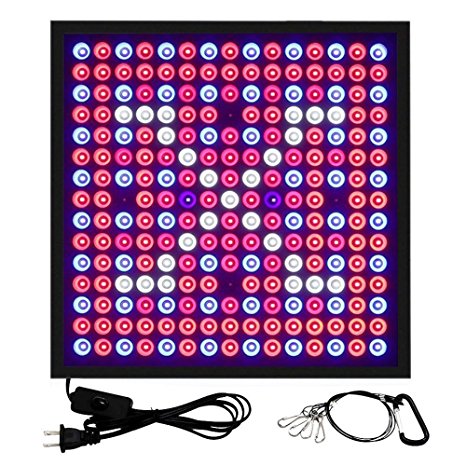 45W LED Grow Lights 0.4inch Ultrathin with 225Pcs LED Full Spectrum Hanging Plant Growing panel For Indoor Garden Greenhouse and Hydroponic Aquatic