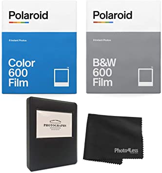 Polaroid Black & White Instant Film for 600 (8 Exposures) Color Instant Film for 600  Album   Cloth