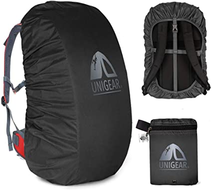 Unigear Backpack Rain Cover Waterproof Rating 5000mm, Ultraportable and Durable with 2 Anti-Slip Buckle Strap, Integrated Carry Pouch Design