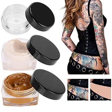 Tattoo Concealer, Upgrade Professional Waterproof Skin Camouflage Cream Scar Hiding Tattoo Cover Up Makeup for Vitiligo Spots Birthmarks