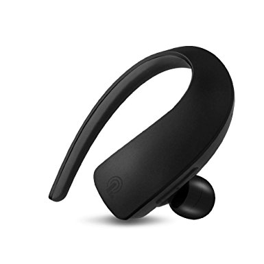 WISZEN Wireless Bluetooth Headphone, Touch Controls, Noise Cancellation Headphone Built-in Microphone Able to Answer/End Calls Hands-Free Headset, In-Ear Ear hook Bluetooth Headset(Black)