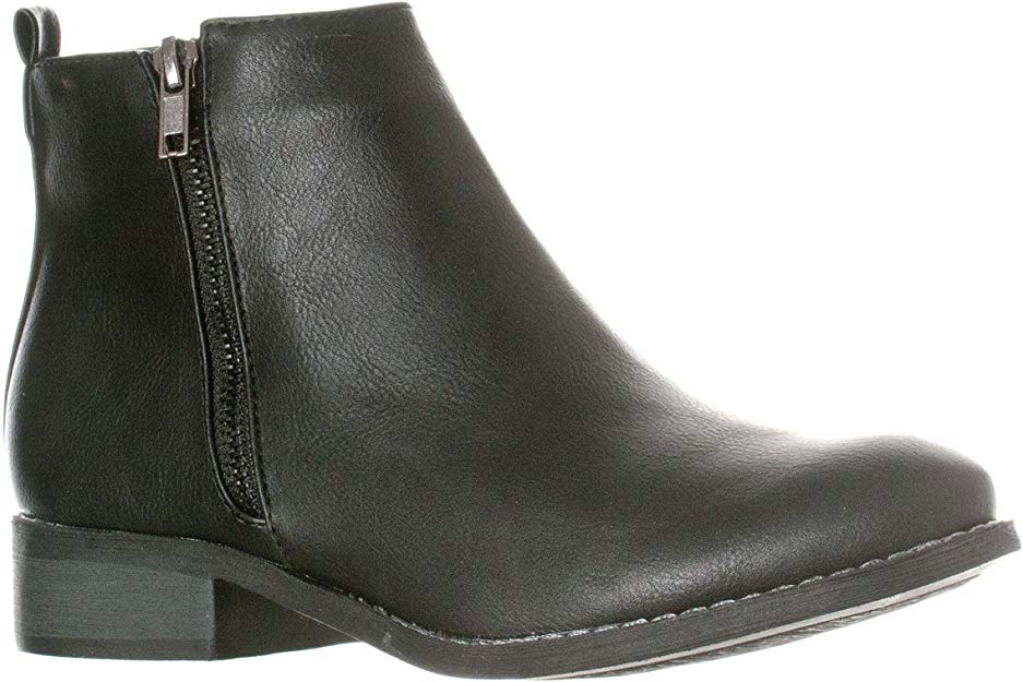 Riverberry Women's Avery Low-Heel Zip-Up Ankle Booties Boots