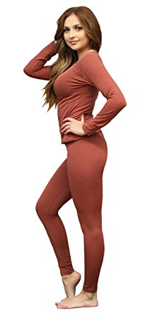 Women's Ultra Soft Thermal Underwear Long Johns Set with Fleece Lined