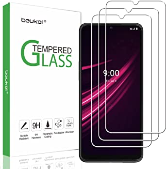 (3 Pack) Beukei Screen Protector Tempered Glass Compatible for T-Mobile REVVL V  5G (T-Mobile REVVL V PLUS 5G), Touch Sensitive,(6.82 inch) Case Friendly, 9H Hardness