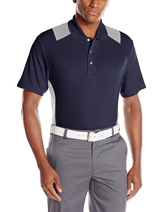 PGA TOUR Men's Short Sleeve Airflux Color Block Polo