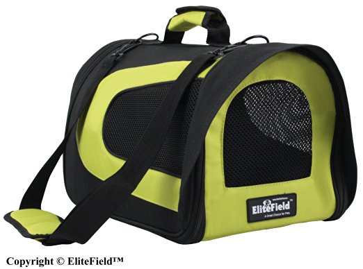 EliteField Deluxe Soft Pet Carrier (3 Year Warranty, Airline Approved), Multiple Sizes and Colors Available for Cats and Small Dogs