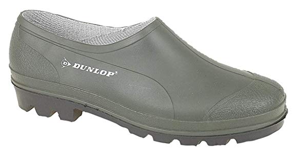 Dunlop Unisex Mens Womens Green Slip On Gardening Low Cut Wellies Shoes Clogs