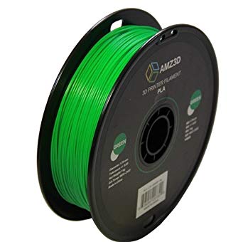 1.75mm Green PLA 3D Printer Filament - 1kg Spool (2.2 lbs) - Dimensional Accuracy  /- 0.03mm