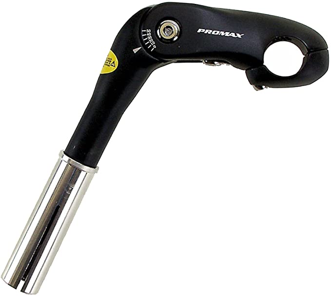 Promax Adjustable Alloy Quill Bike Stem 85mm Reach 180mm Long Black