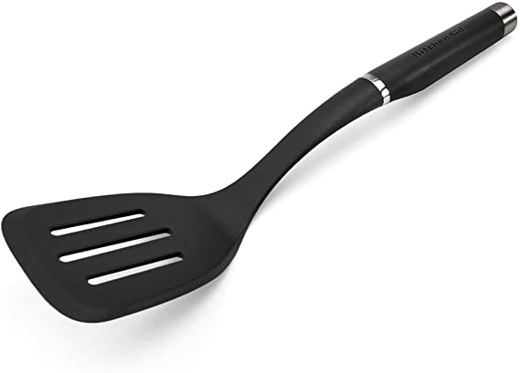 KitchenAid KO002OHOBA Gourmet Nylon Slotted Turner, one Size, Black