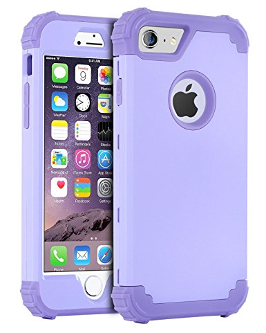 iPhone 6S Case, iPhone 6 Case, BENTOBEN 3 In 1 Hybrid Hard PC & Soft Silicone Heavy Duty Rugged Bumper Shockproof Anti Slip Full-Body Protective Case for iPhone 6/6S (4.7 inch), Purple