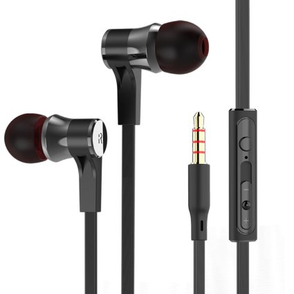 USTEK SM451 In-Ear Earphones Stereo Earbuds HiFi Earphone Headphone with Microphone Black