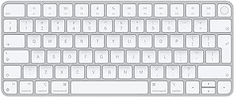 Apple Magic Keyboard con Touch ID: Bluetooth, ricaricabile. Compatibile con i computer Mac con chip Inglese internazionale, tasti bianchi