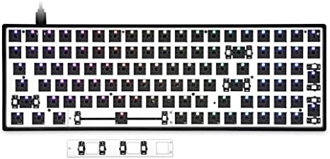 EPOMAKER GK96X RGB Hotswap Custom DIY Kit for 96% Keyboard with Split Spacebar Module, PCB Mounting Plate Case (GK96X Black)