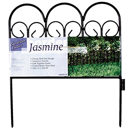 Origin Point Jasmine Classic Decorative Steel Landscape Border Fence Section