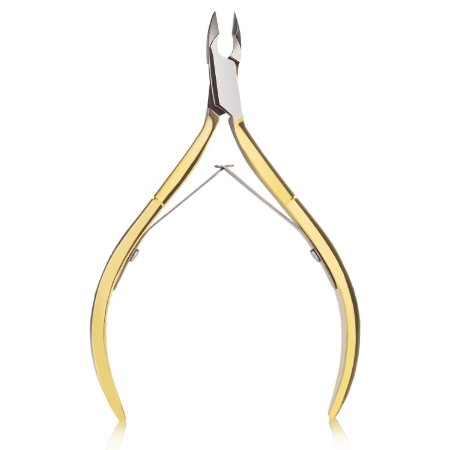 Sunshine Professional 1/2 Jaw Double Spring Stainless Steel Cuticle Nipper Cutter Remover Clipper Gold