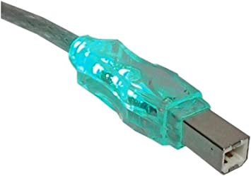 QVS 10-Feet USB 2.0 Translucent Lighted Cable with Green LEDs (CC2209C-10GNL)