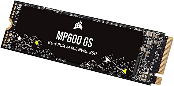 Corsair MP600 GS 2TB PCIe Gen4 x4 NVMe M.2 SSD – High-Density TLC NAND – M.2 2280 – DirectStorage Compatible - Up to 4,800MB/sec – Great for PCIe 4.0 Notebooks - Black